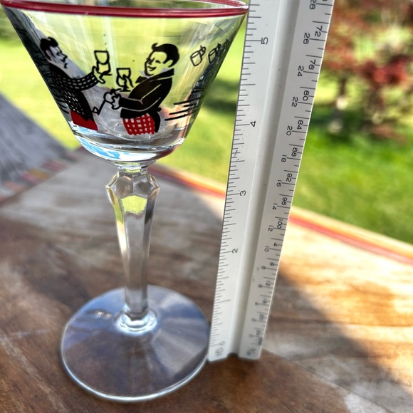 Vintage Libbey Pickwick Merrymaker Martini Glasses, Midcentury Equestrian Cockta - Picture 2 of 12